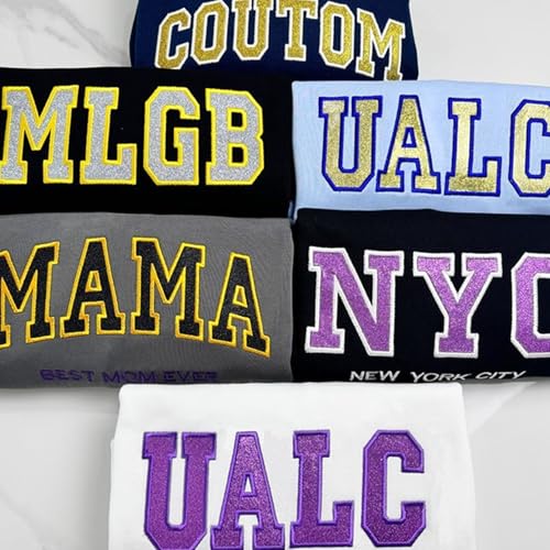 Personalized Glitter Sweatshirts for Mothers and Holidays
