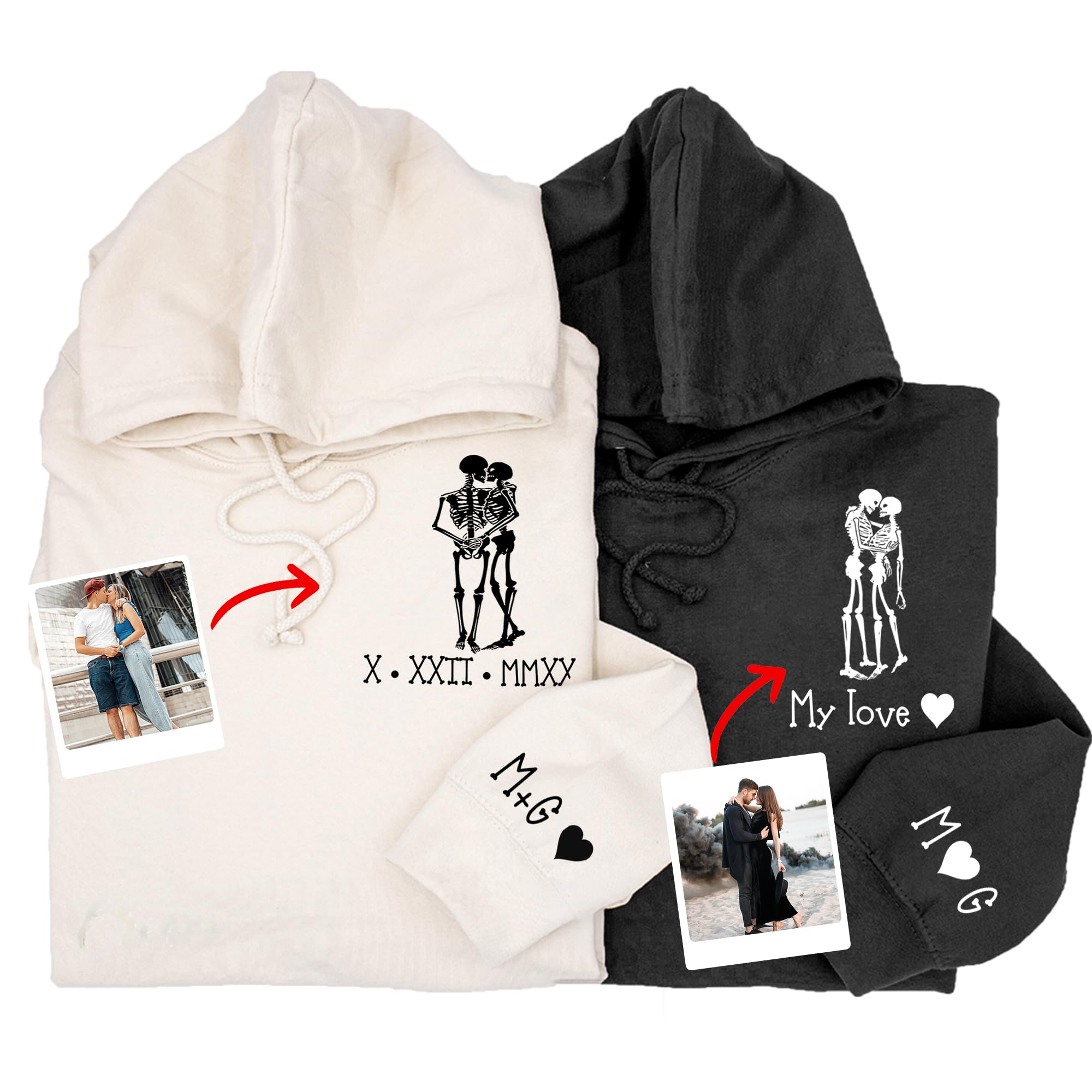 Design Custom Photo Hoodies for Halloween - Perfect for Couples