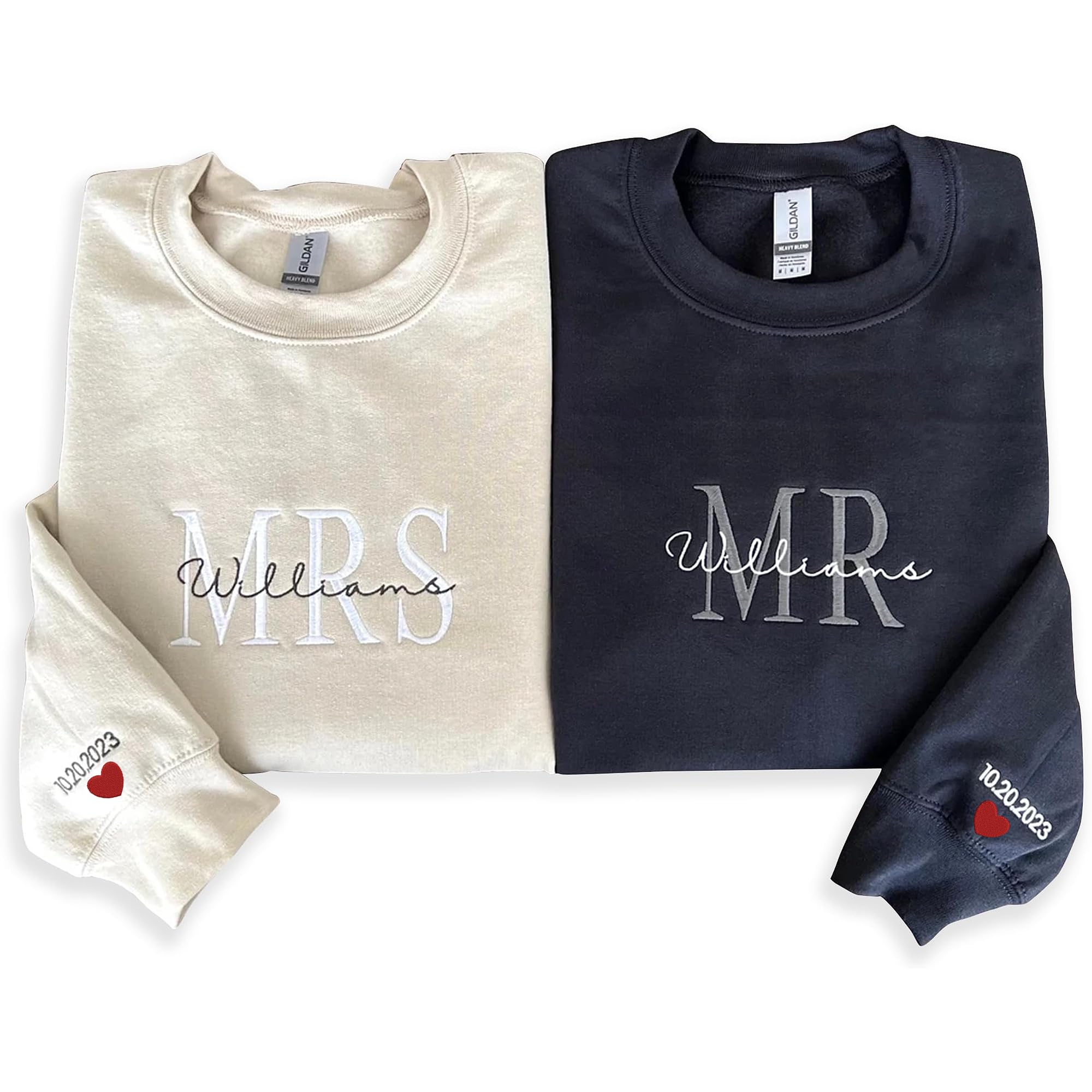 Personalized Mr. and Mrs. Hoodies for Couples