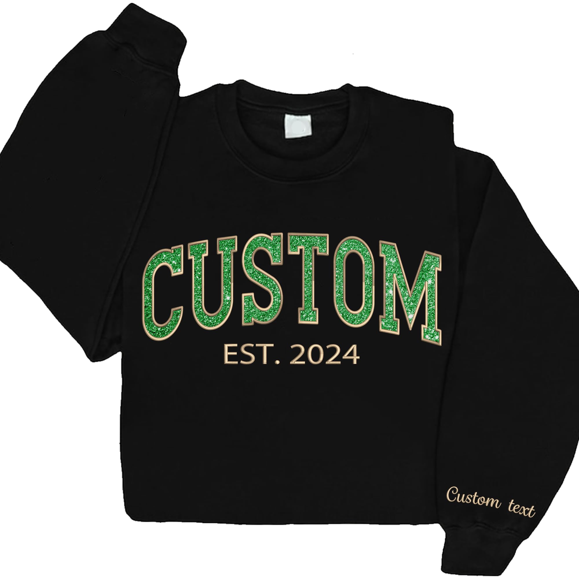 Personalized Glitter Sweatshirts for Mothers and Holidays