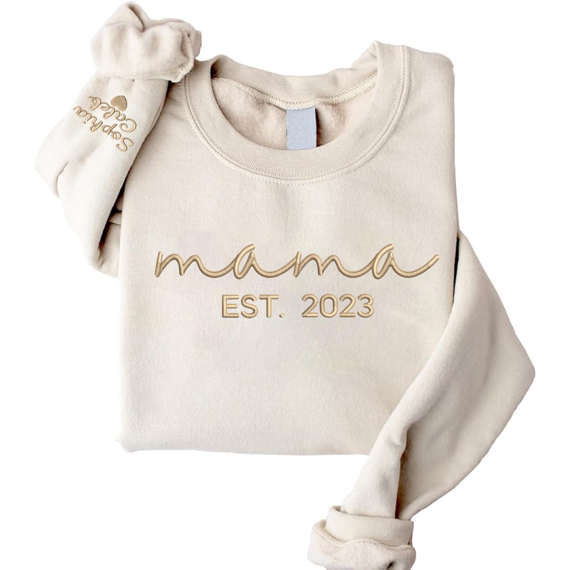Custom Embroidered Mama Sweatshirt & Hoodie for Mom