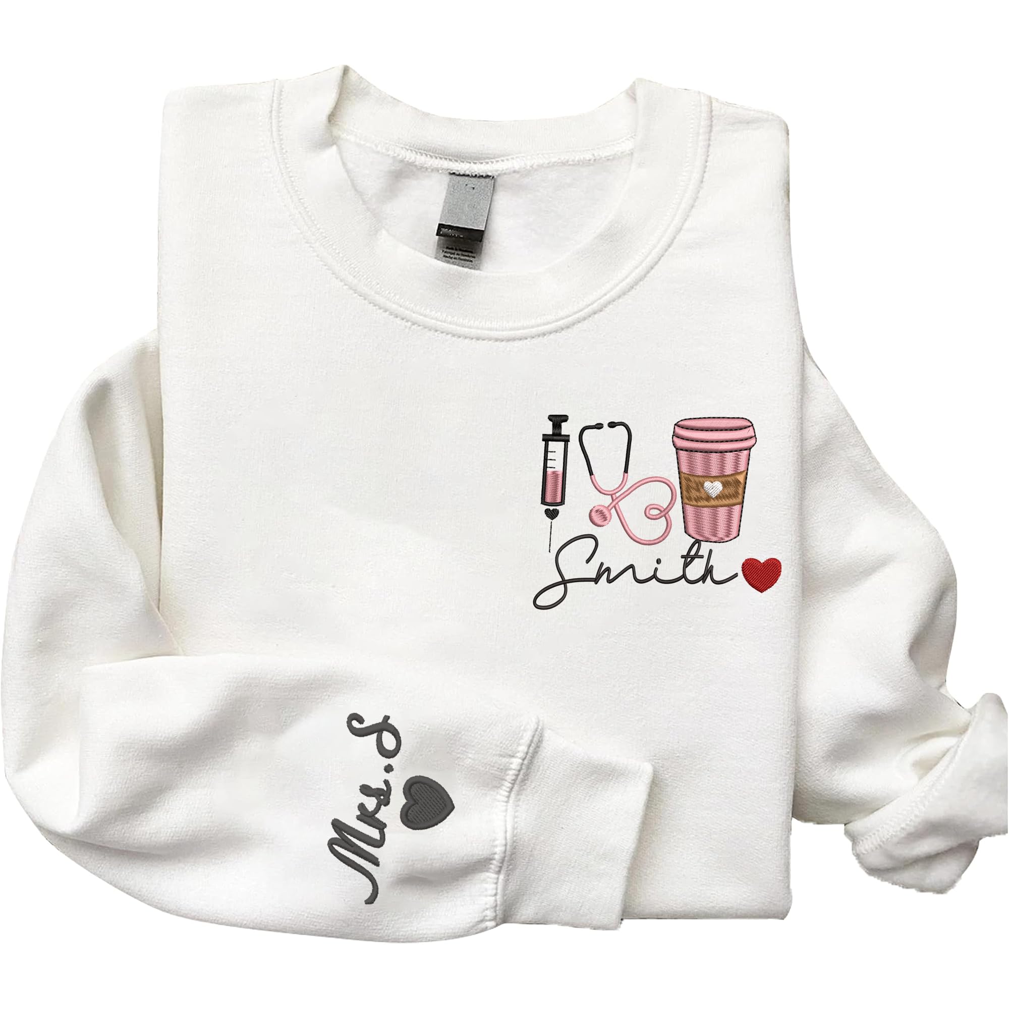 Personalized Embroidered Nurse Sweatshirt Makes a Great Gift